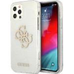 Guess GUHCP12LPCUGL4GTR iPhone 12 Pro Max 6.7 transparent hard case Glitter 4G Big Logo - (GUE001275-0)