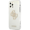 Guess GUHCP12LPCUGL4GTR iPhone 12 Pro Max 6.7 transparent hard case Glitter 4G Big Logo - (GUE001275-0)