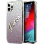 Guess GUHCP12LPCUGLSPI iPhone 12 Pro Max 6.7 pink/pink hardcase Glitter Gradient Script - (GUE001095-0)
