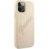 Guess GUHCP12LRSAVSLG iPhone 12 Pro Max 6.7 gold/gold hardcase Saffiano Vintage Script - (GUE001228-0)