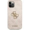 Guess GUHCP12M4GMGPI iPhone 12/12 Pro 6,1'' rozowy/pink hardcase 4G Big Metal Logo - (GUE001427-0)