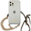 Guess GUHCP12MKC4GSGO iPhone 12/12 Pro 6.1'' Transparent hard case 4G Gold Chain - (GUE001317-0)