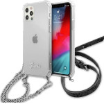 Guess GUHCP12MKC4GSSI iPhone 12/12 Pro 6.1 Transparent hardcase 4G Silver Chain - (GUE001314-0)