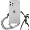 Guess GUHCP12MKC4GSSI iPhone 12/12 Pro 6.1 Transparent hardcase 4G Silver Chain - (GUE001314-0)