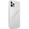 Guess GUHCP12MKTRSVSI iPhone 12/12 Pro 6.1 Transparent hardcase Vintage Script Silver - (GUE001344-0)