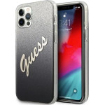 Guess GUHCP12MPCUGLSBK iPhone 12/12 Pro 6.1 black/black hardcase Glitter Gradient Script - (GUE001088-0)