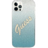 Guess GUHCP12MPCUGLSBL iPhone 12/12 Pro 6.1 blue/blue hardcase Glitter Gradient Script - (GUE001097-0)