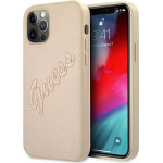 Guess GUHCP12MRSAVSLG iPhone 12/12 Pro 6.1 gold/gold hardcase Saffiano Vintage Script - (GUE001227-0)