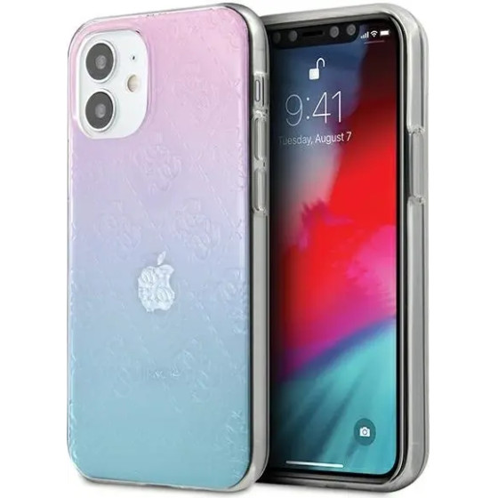 Guess GUHCP12S3D4GGBP iPhone 12 mini 5.4 blue-pink/blue&pink hardcase 4G 3D Pattern Collection - (GUE000968-0)