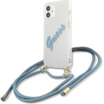Guess GUHCP12SCRTVSBL iPhone 12 mini 5.4'' blue/blue hardcase Script Vintage - (GUE001119-0)