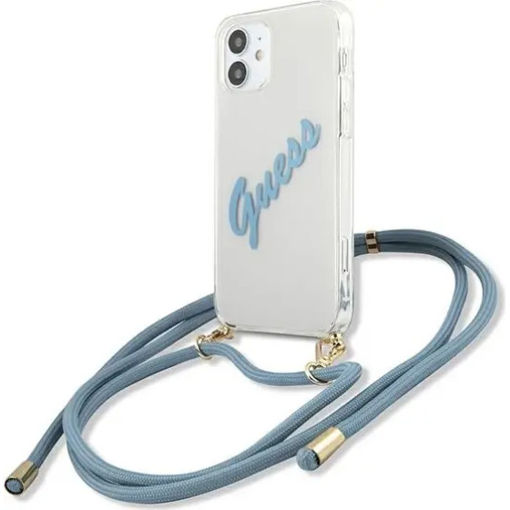Guess GUHCP12SCRTVSBL iPhone 12 mini 5.4'' blue/blue hardcase Script Vintage - (GUE001119-0)