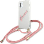 Guess GUHCP12SCRTVSPI iPhone 12 mini 5.4 pink/pink hardcase Script Vintage - (GUE001120-0)