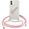 Guess GUHCP12SCRTVSPI iPhone 12 mini 5.4 pink/pink hardcase Script Vintage - (GUE001120-0)