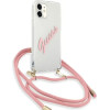 Guess GUHCP12SCRTVSPI iPhone 12 mini 5.4 pink/pink hardcase Script Vintage - (GUE001120-0)