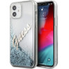 Guess GUHCP12SGLVSBL iPhone 12 mini 5.4 blue/blue hardcase Glitter Vintage Script - (GUE001139-0)