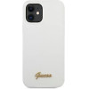 Guess GUHCP12SLSLMGWH iPhone 12 mini 5.4 white/white hardcase Metal Logo Script - (GUE001062-0)