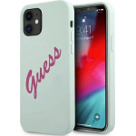Guess GUHCP12SLSVSBF iPhone 12 mini 5.4 blue fuchsia/blue fuschia hardcase Silicone Vintage - (GUE001102-0)