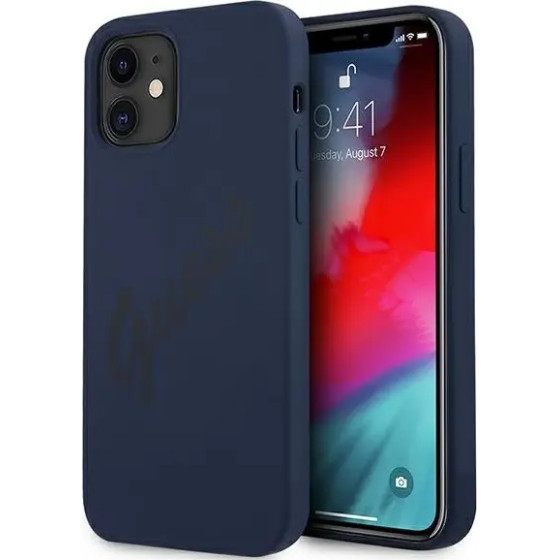 Guess GUHCP12SLSVSBL iPhone 12 mini 5.4 blue/blue hardcase Script Vintage - (GUE001130-0)