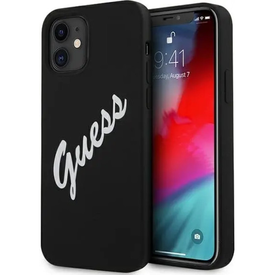 Guess GUHCP12SLSVSBW iPhone 12 mini 5.4 black and white hardcase Silicone Vintage - (GUE001112-0)