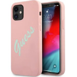 Guess GUHCP12SLSVSPG iPhone 12 mini 5.4 rose green/green pink hardcase Silicone Vintage - (GUE001099-0)