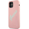 Guess GUHCP12SLSVSPG iPhone 12 mini 5.4 rose green/green pink hardcase Silicone Vintage - (GUE001099-0)
