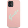 Guess GUHCP12SLSVSPG iPhone 12 mini 5.4 rose green/green pink hardcase Silicone Vintage - (GUE001099-0)