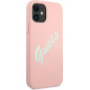 Guess GUHCP12SLSVSPG iPhone 12 mini 5.4 rose green/green pink hardcase Silicone Vintage - (GUE001099-0)