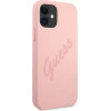 Guess GUHCP12SLSVSPI iPhone 12 mini 5.4 pink/pink hardcase Script Vintage - (GUE001127-0)