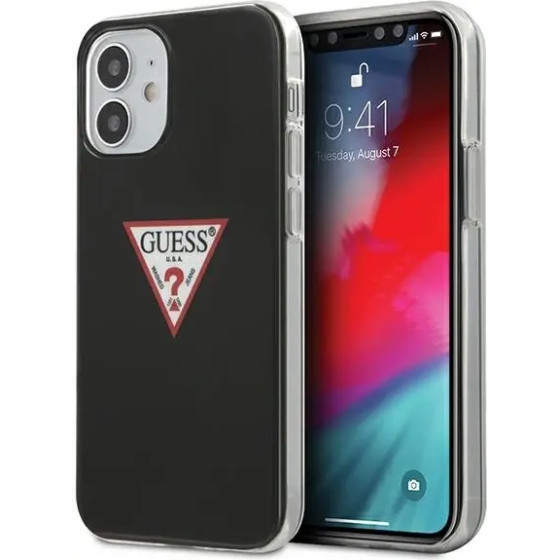 Guess GUHCP12SPCUCTLBK iPhone 12 mini 5.4 black/black hardcase Triangle Collection - (GUE000856-0)