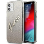 Guess GUHCP12SPCUGLSGO iPhone 12 mini 5.4 gold/gold hardcase Glitter Gradient Script - (GUE001090-0)