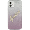 Guess GUHCP12SPCUGLSPI iPhone 12 mini 5.4 pink/pink hardcase Glitter Gradient Script - (GUE001093-0)