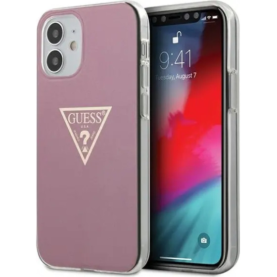 Guess GUHCP12SPCUMPTPI iPhone 12 mini 5.4 pink/pink hardcase Metallic Collection - (GUE000840-0)