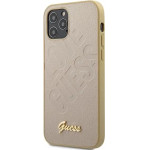 Guess GUHCP12SPUILGLG iPhone 12 mini 5.4 gold/gold hardcase Iridescent Love Script Gold Logo - (GUE000935-0)