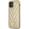 Guess GUHCP12SPUVQTMLBE iPhone 12 mini 5.4 gold/gold hardcase V-Quilted Collection - (GUE000914-0)