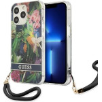 Guess GUHCP13LHFLSB iPhone 13 Pro / 13 6.1 blue/blue hardcase Flower Strap - (GUE001980-0)
