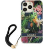 Guess GUHCP13LHFLSB iPhone 13 Pro / 13 6.1 blue/blue hardcase Flower Strap - (GUE001980-0)