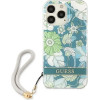 Guess GUHCP13LHFLSN iPhone 13 Pro / 13 6.1 green/green hardcase Flower Strap - (GUE001984-0)
