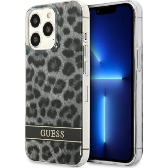 Guess GUHCP13LHSLEOK iPhone 13 Pro / 13 6.1 grey/grey hardcase Leopard - (GUE002003-0)