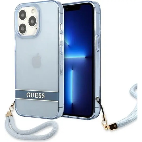 Guess GUHCP13LHTSGSB iPhone 13 Pro / 13 6,1 blue / blue hardcase Translucent Stap - (GUE001996-0)