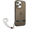 Guess GUHCP13LHTSGSK iPhone 13 Pro / 13 6.1 black/black hardcase Translucent Stap - (GUE001958-0)