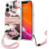 Guess GUHCP13LKCABPI iPhone 13 Pro / 13 6.1 pink/pink hardcase Camo Strap Collection - (GUE001607-0)