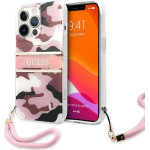 Guess GUHCP13LKCABPI iPhone 13 Pro / 13 6.1 pink/pink hardcase Camo Strap Collection - (GUE001607-0)