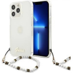 Guess GUHCP13LKPSWH iPhone 13 Pro / 13 6.1 Transparent Hardcase White Pearl - (GUE001787-0)
