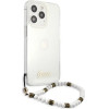 Guess GUHCP13LKPSWH iPhone 13 Pro / 13 6.1 Transparent Hardcase White Pearl - (GUE001787-0)