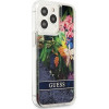 Guess GUHCP13LLFLSB iPhone 13 Pro / 13 6.1 blue/blue hardcase Flower Liquid Glitter - (GUE001934-0)