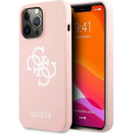 Guess GUHCP13LLS4GWPI iPhone 13 Pro / 13 6.1 pink/pink hard case Silicone 4G Logo - (GUE001739-0)