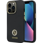Guess GUHCP13LM4DGPK case for iPhone 13 Pro / 13 - black Silicone Logo Strass 4G - (GUE003041-0)