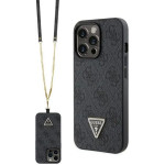 Guess GUHCP13LP4TDSCPK Case for iPhone 13 Pro / 13 - Black Crossbody 4G Metal Logo - (GUE002978-0)