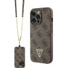 Guess GUHCP13LP4TDSCPW Case for iPhone 13 Pro / 13 - Brown Crossbody 4G Metal Logo - (GUE002987-0)