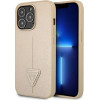 Guess GUHCP13LPSATLE iPhone 13 Pro / 13 6.1 beige/beige hardcase SaffianoTriangle Logo - (GUE001908-0)